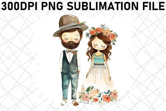 Joyful Journeys: Marriage PNG Design Sublimation afrosvg 