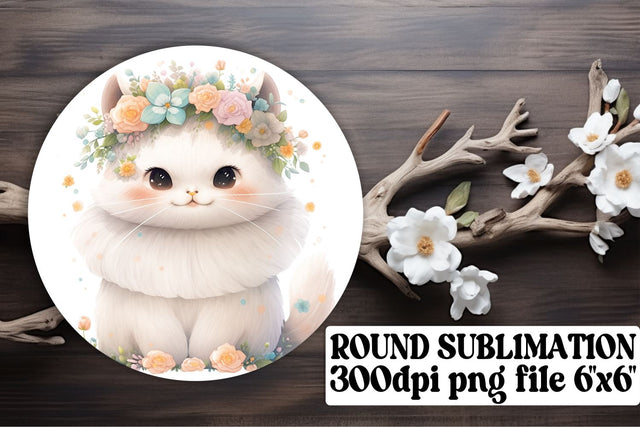 Joyful Kitty Circle Prints for Creative Crafting Sublimation afrosvg 