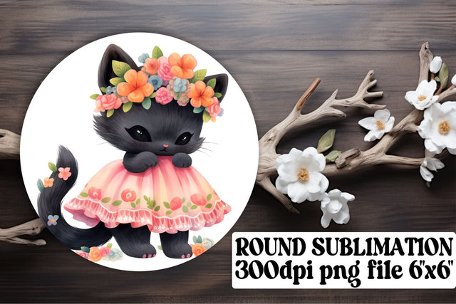 Joyful Kitty Decorations for Sublimation Crafting Creators Sublimation afrosvg 