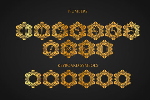 Joyful Mandala Monogram Font Dm Letter Studio 