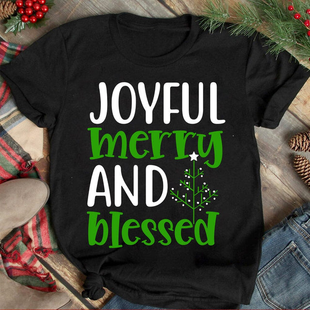 Joyful Merry And Blessed SVG Cut File,Christmas SVG Design,Christmas Sublimation PNG,Christmas T-shirt Design, Christmas Clip art,Christmas Sublimation Bundle, Christmas SVG Bundle SVG Insomnia Std 