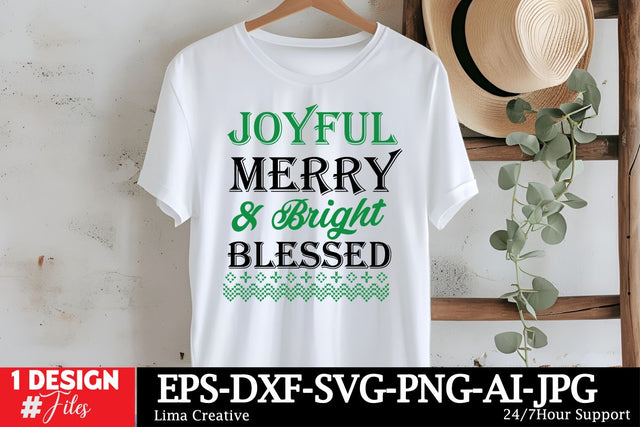 Joyful Merry & Bright Blessed SVG Cut File,Christmas SVG Cut File,Christmas SVG Bundle,Christmas Sublimation PNG ,Christmas Clipart SVG Insomnia Std 