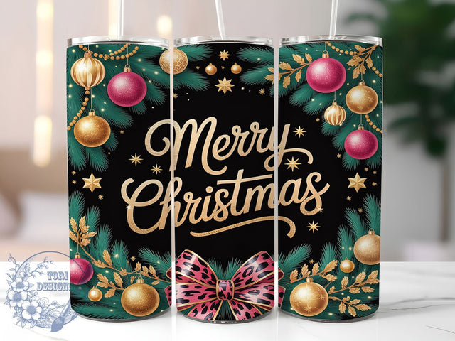 Joyful Merry Christmas Tree Tumbler, Xmas Holiday Wrap, Festive Tree Sublimation, Holiday Cheer Cup, 20Oz Skinny Tumbler Wrap, Seasonal Tree Mug, Joyful Christmas Design Sublimation ToriDesigns 