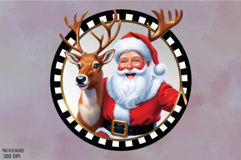 Joyful Santa Claus PNG Sublimation SVGArt 