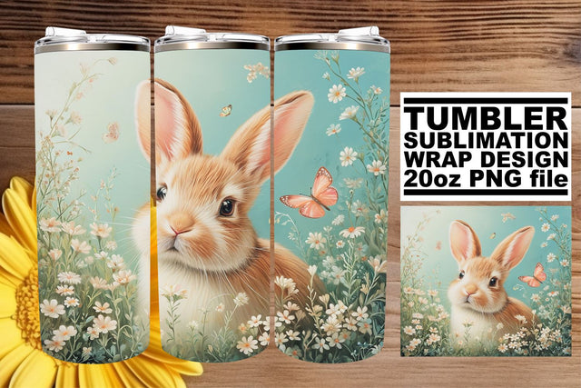 Joyful Spring Bunny-themed Tumblers Sublimation afrosvg 