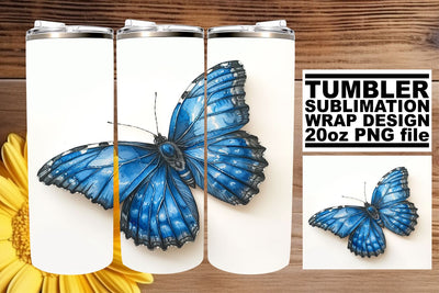 Joyful Springtime Butterfly Tumbler Design Sublimation afrosvg 