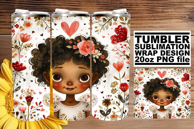 Joyful Valentine's Tumbler Sublimation Themes Sublimation afrosvg 