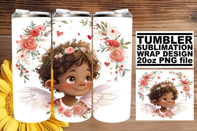Joyful Valentine's Tumbler Wrap Themes Sublimation afrosvg 