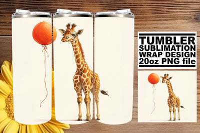 Joyful Watercolor Creatures: Birthday Tumbler Design Sublimation afrosvg 