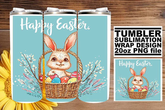 Joyful Watercolor Easter Treats Tumbler Wrap Sublimation afrosvg 