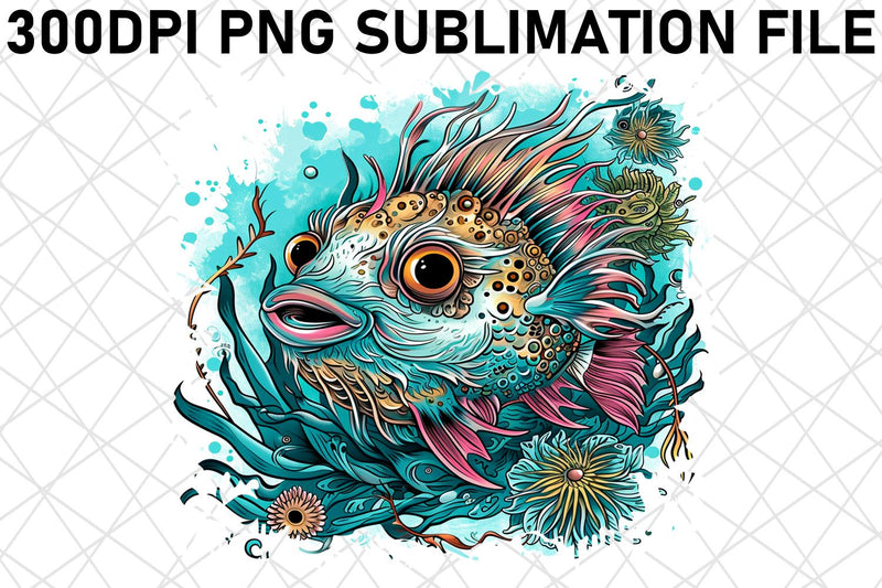 Joyful Watercolor Marine Life PNG Clipart Set for Crafting Sublimation afrosvg 