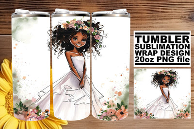 Joyful Watercolor Wedding Tumbler: Everlasting Love 20oz Blend Sublimation afrosvg 
