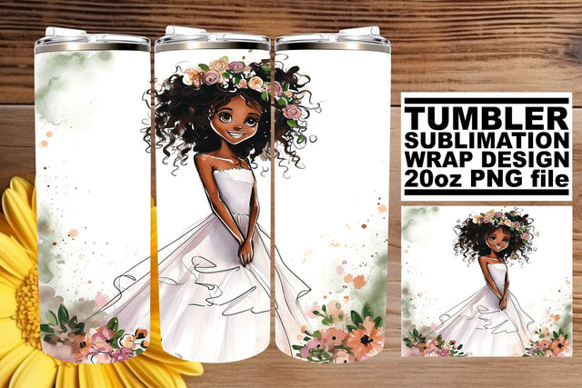 Joyful Watercolor Wedding Tumbler: Everlasting Love 20oz Blend Sublimation afrosvg 