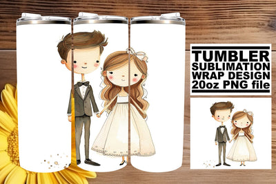 Joyful Watercolor Wedding Tumbler Wrap: Endless Love 20oz Sublimation afrosvg 