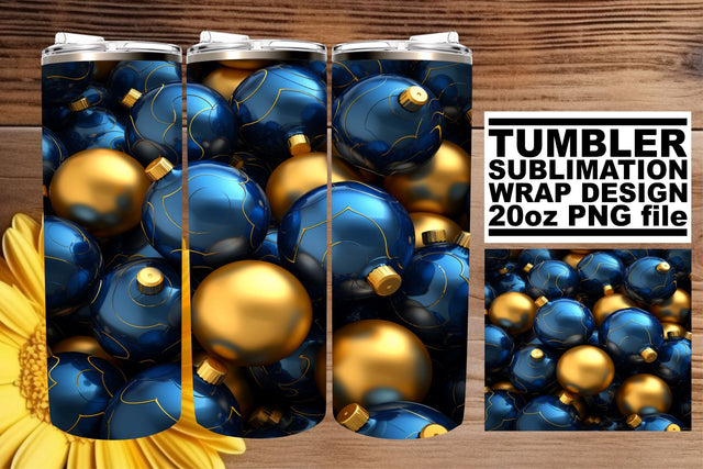 Joyful Winter Holiday Tumbler Wrap - 3D Christmas Patterns 20oz Sublimation afrosvg 