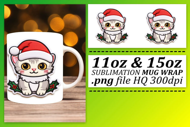 Joyful Winter Mug Wrap: 3D Embroidery Sublimation afrosvg 