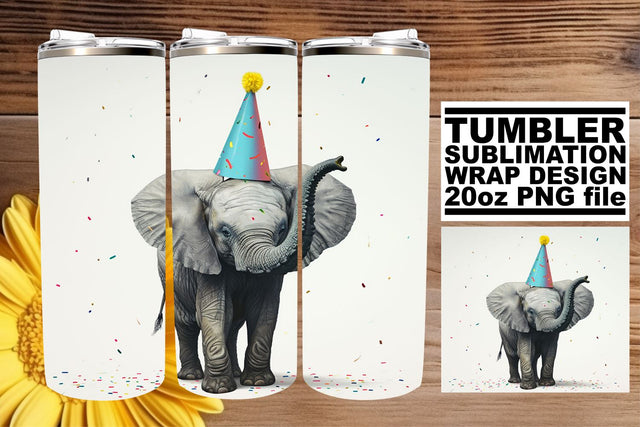 Joyful Zoo Party: Watercolor Tumbler Wrap Sublimation afrosvg 