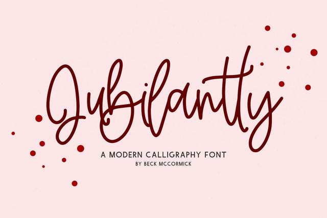 Jubilantly Script Font Beck McCormick 