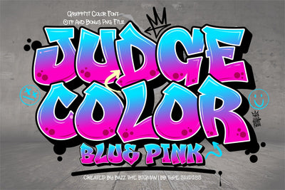 Judge Color Font-Blue Pink Font BB Digital Arts 