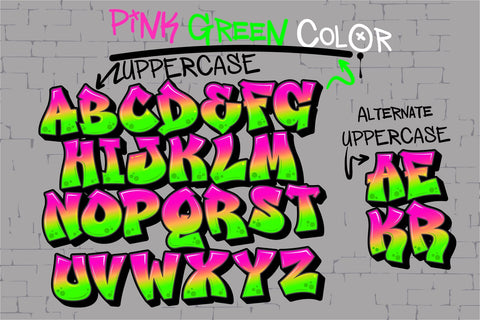 Judge Color Font-Pink Green Font BB Digital Arts 