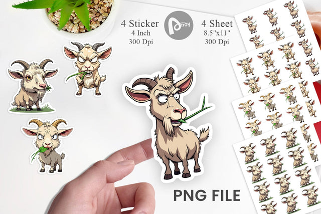 Judgy Goat Sticker Sublimation artnoy 