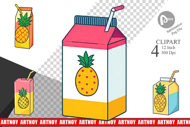 Juice Box Clipart Sublimation artnoy 