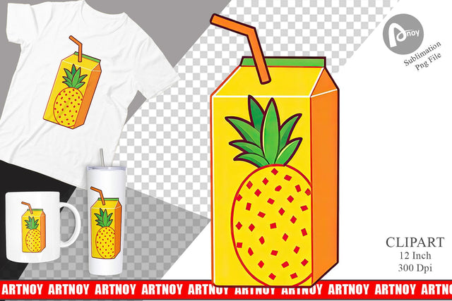 Juice Box Clipart Sublimation artnoy 
