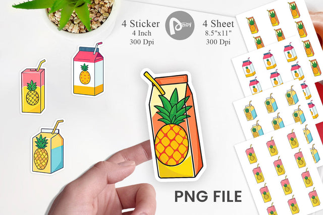 Juice Box Sticker Sublimation artnoy 