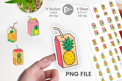 Juice Box Sticker Sublimation artnoy 