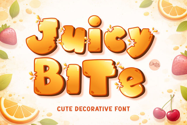 Juicy Bite – Cute Playful Decorative Font Font AnningArts Design 