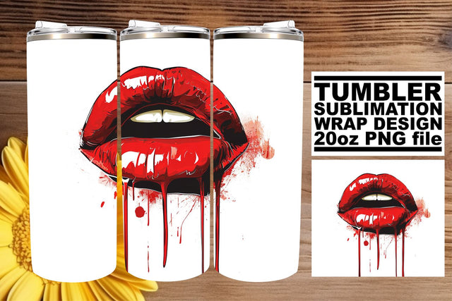 Juicy Lips Sublimation Tumbler Wrap Sublimation afrosvg 
