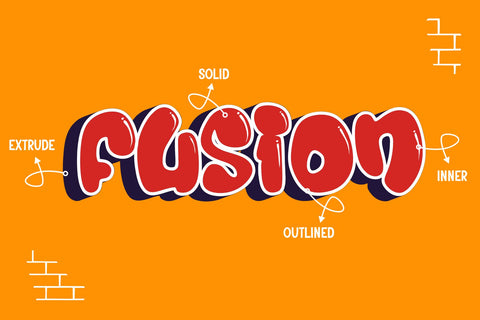 Juicy Snap - Cute and Chubby 3d Layered Graffiti Letter Font Mozzatype 