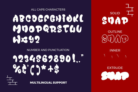 Juicy Snap - Cute and Chubby 3d Layered Graffiti Letter Font Mozzatype 