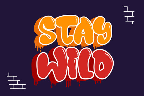 Juicy Snap - Cute and Chubby 3d Layered Graffiti Letter Font Mozzatype 