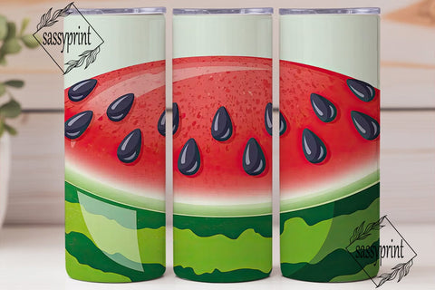 Juicy Watermelon 20oz Tumbler Wrap Sublimation sassyprint 