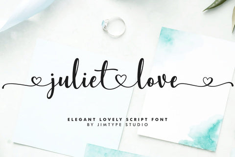 Juliet Love - Wedding Branding Font Jimtype Studio Font Jimtype Studio 