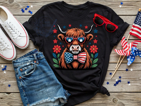 July 4th Cow Calf T-Shirt PNG, Cow Calf, Patriotic Style, Red White Blue, Farm Life, Sublimation PNG, Statement Shirt, Holiday Vibes Sublimation ToriDesigns 