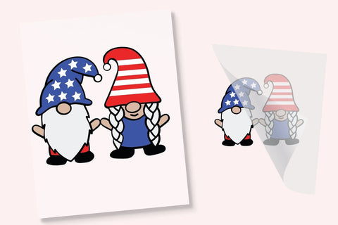 July 4th Gnomes DTF Transfer Physical So Fontsy T-Shirt Iron-On Transfer Shop 6x6