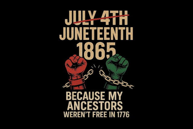 July 4th Juneteenth 1865 Because My Ancestors Weren't Free In 1776 PNG Sublimation Creativedesigntee 