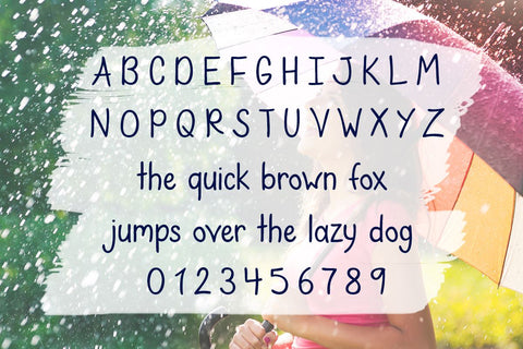 July Rainstorm Font Misti's Fonts 