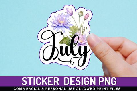 July Sticker Design Sublimation Regulrcrative 