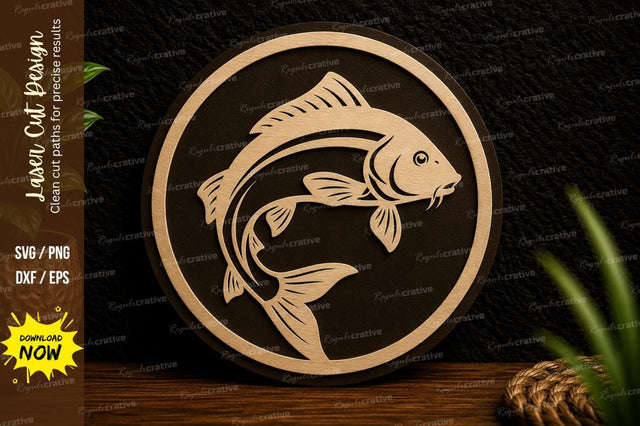 Jumping Fish Laser Cut Svg Design SVG Regulrcrative 