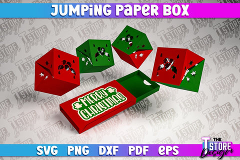 Jumping Paper Box SVG Design | Pop Up Paper Box | SVG File SVG The T Store Design 