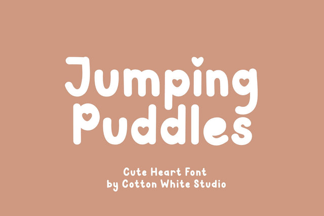 Jumping Puddles Font Cotton White Studio 