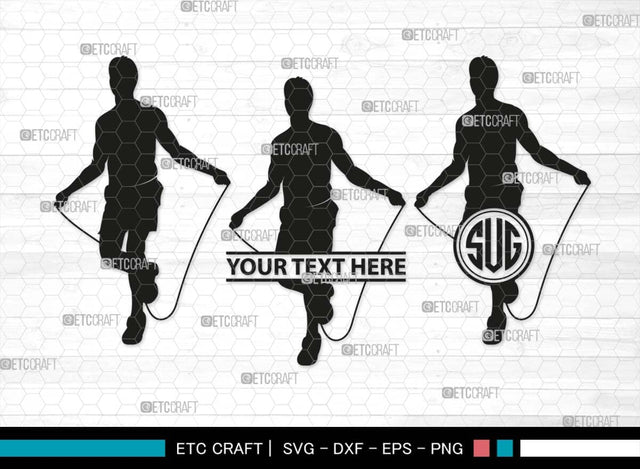 Jumping Rope Monogram, Jumping Rope Silhouette, Rope SVG, Skipping Player Svg, Jump Rope Svg, Rope Svg, Skipping Rope Svg, Girl skipping Svg, Rope Bundle, SB00577 SVG ETC Craft 