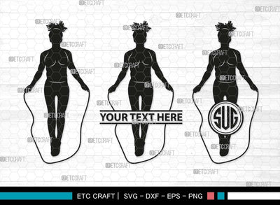 Jumping Rope Monogram, Jumping Rope Silhouette, Rope SVG, Skipping Player Svg, Jump Rope Svg, Rope Svg, Skipping Rope Svg, Girl skipping Svg, Rope Bundle, SB00577 SVG ETC Craft 