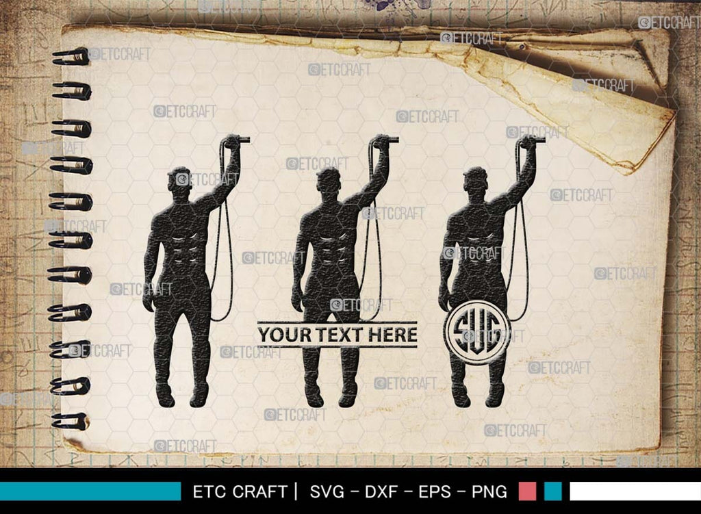 Jumping Rope Monogram, Jumping Rope Silhouette, Rope SVG, Skipping ...