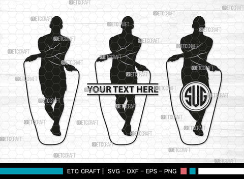 Jumping Rope Monogram, Jumping Rope Silhouette, Rope SVG, Skipping Player Svg, Jump Rope Svg, Rope Svg, Skipping Rope Svg, Girl skipping Svg, Rope Bundle, SB00577 SVG ETC Craft 