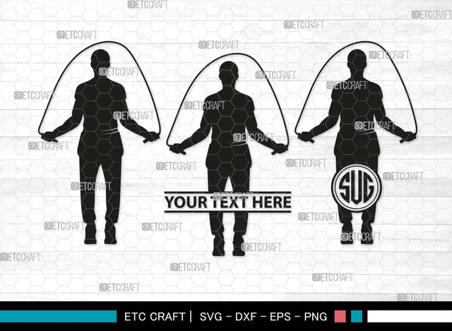 Jumping Rope Monogram, Jumping Rope Silhouette, Rope SVG, Skipping Player Svg, Jump Rope Svg, Rope Svg, Skipping Rope Svg, Girl skipping Svg, Rope Bundle, SB00577 SVG ETC Craft 