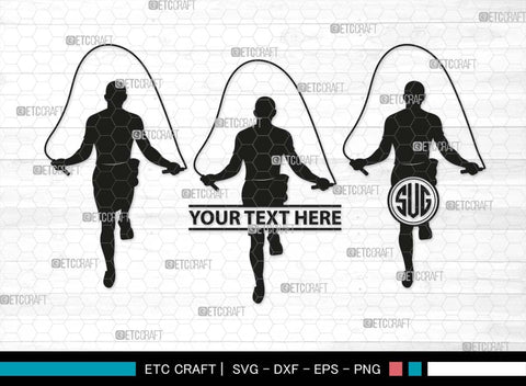 Jumping Rope Monogram, Jumping Rope Silhouette, Rope SVG, Skipping Player Svg, Jump Rope Svg, Rope Svg, Skipping Rope Svg, Girl skipping Svg, Rope Bundle, SB00577 SVG ETC Craft 